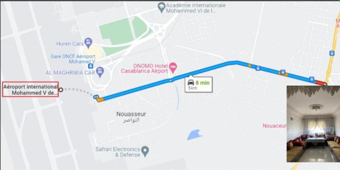 Adorable Apartamento A 8 Min Del Aeropuerto De Casablanca,Wifi Ultra Rapido Y Parking Gratis Derroua ภายนอก รูปภาพ